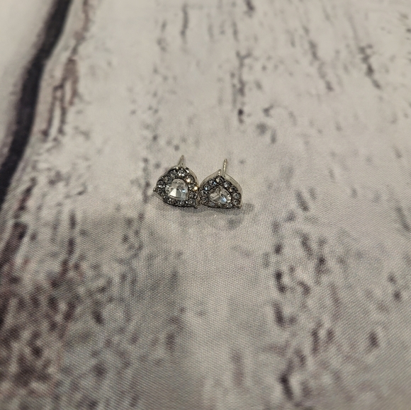 Jewelry - New Heart Shaped Clear CZ Earrings